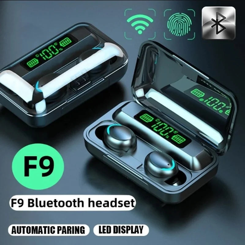 🎧 TWS F9-5 Bluetooth Earphones – HiFi Stereo Wireless Sports Headset