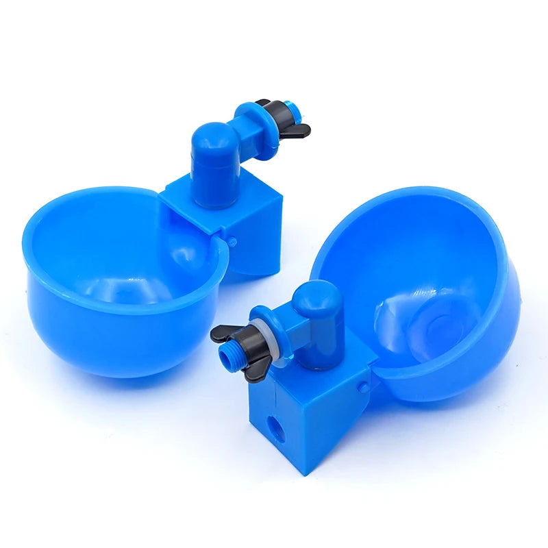 6pcs Chicken Drinker Cups 🐔💧 | Auto Water Feeder 🛠️ | For Chicks, Ducks & Poultry 🦆 | Easy Install Plastic ✅