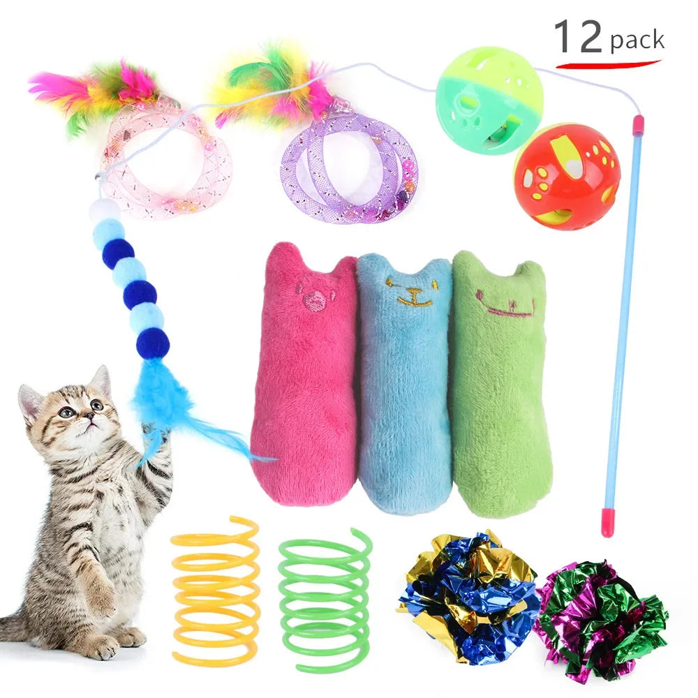 Cat Tunnel & Toys Set 🐱🎪 | Foldable Tent + Mouse Balls 🐭 | Simulation Fish 🐟 | Fun for Kittens & Cats 😸
