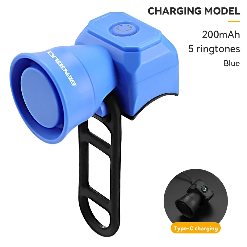 🚴🔔 Ηλεκτρονική Κόρνα Ποδηλάτου – Mini USB Επαναφορτιζόμενη, Αδιάβροχη & Ιδανική για Παιδιά & Ενήλικες 🚦✨