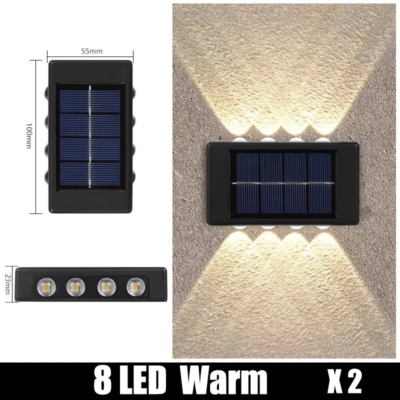 🌞✨ Solar LED Wall Lights – Διακόσμηση & Ατμόσφαιρα στον Κήπο σου! ✨🌞 1pc | 6-10 LEDs | Outdoor Decorative Landscape Lighting