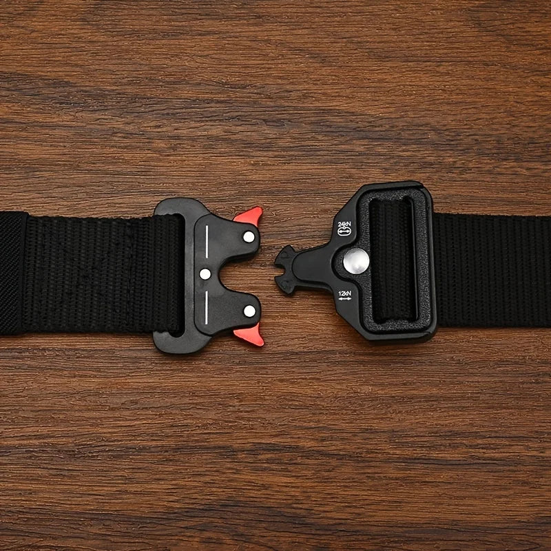 🎯🪖 Tactical Men’s Belt – Outdoor Combat & Survival Ζώνη από Nylon & Canvas με Quick Release Buckle