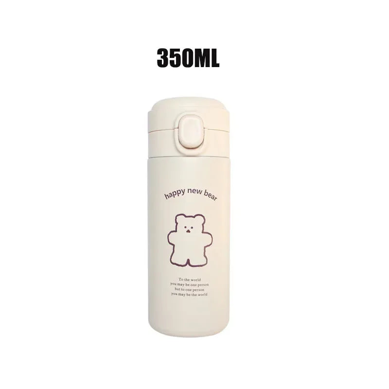 🐻 Bear Thermos Cup 350ml/450ml | Ανοξείδωτο Θερμός Μπουκάλι Νερού | Ιδανικό για Σπορ & Ταξίδια
