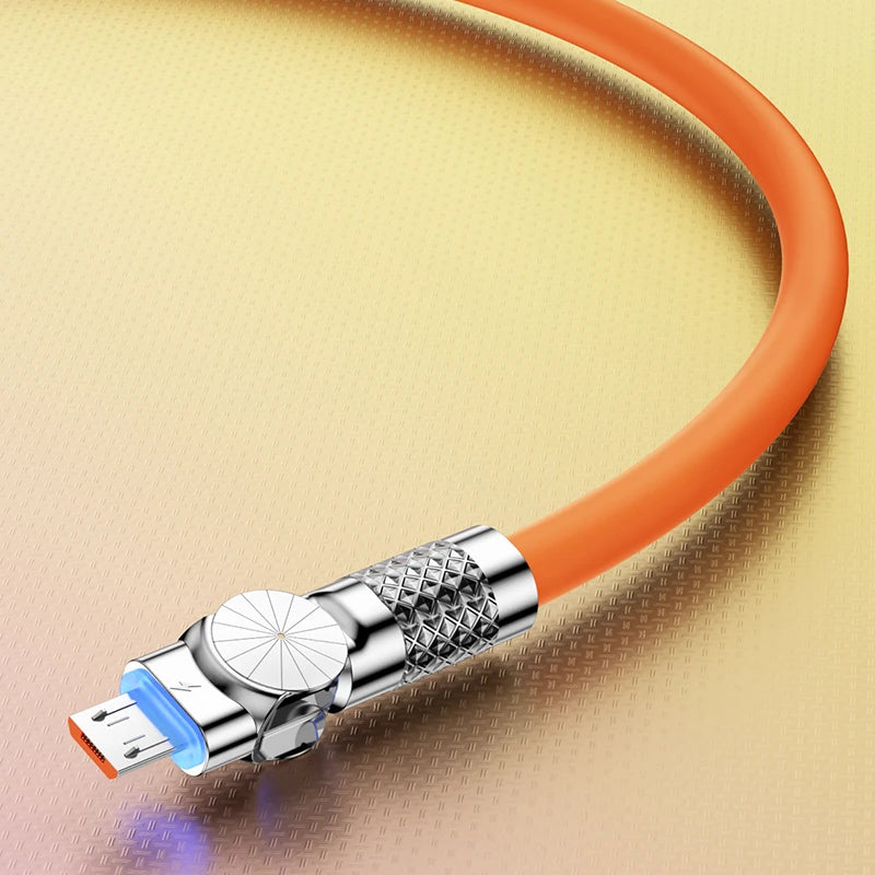 🎮⚡ Micro USB 120W 3A Elbow Fast Charging Cable – Για Gaming & Γρήγορη Φόρτιση 📱
