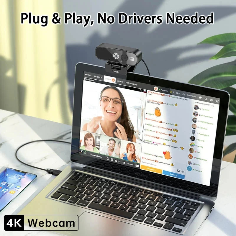 🎥✨ Xiaomi Q1 4K Webcam | 2K Autofocus USB Κάμερα με Μικρόφωνο | 1080P HD 📡 Για Βιντεοκλήσεις, Συνέδρια & Streaming (2025 Νέο)