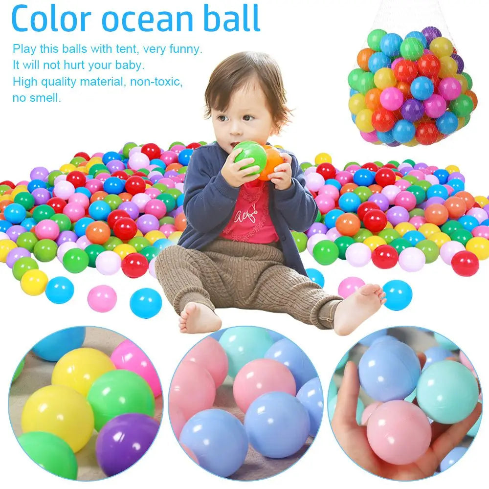 🌊🎈 100pcs Ocean Balls – Πολύχρωμες Μπάλες Πισίνας & Παιχνιδιού για Παιδιά 🎯