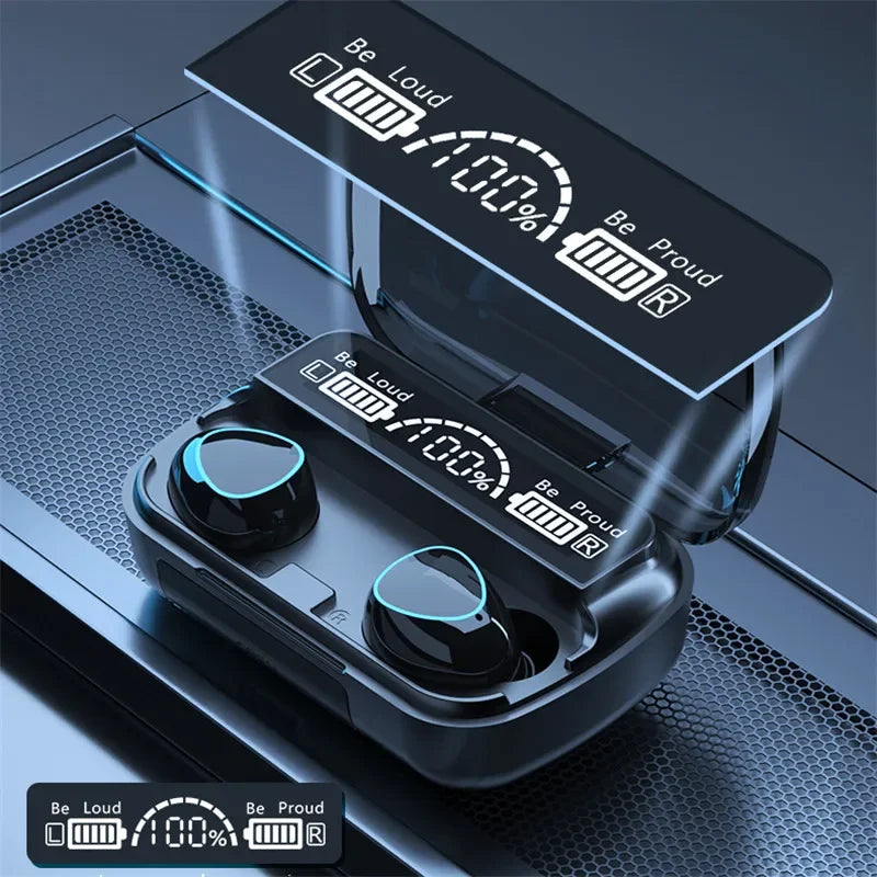 🎧⚡ M10 TWS Bluetooth Ασύρματα Ακουστικά – Με Θήκη Φόρτισης 3500mAh 🔋 9D Stereo Bass, Waterproof & Sports Earbuds