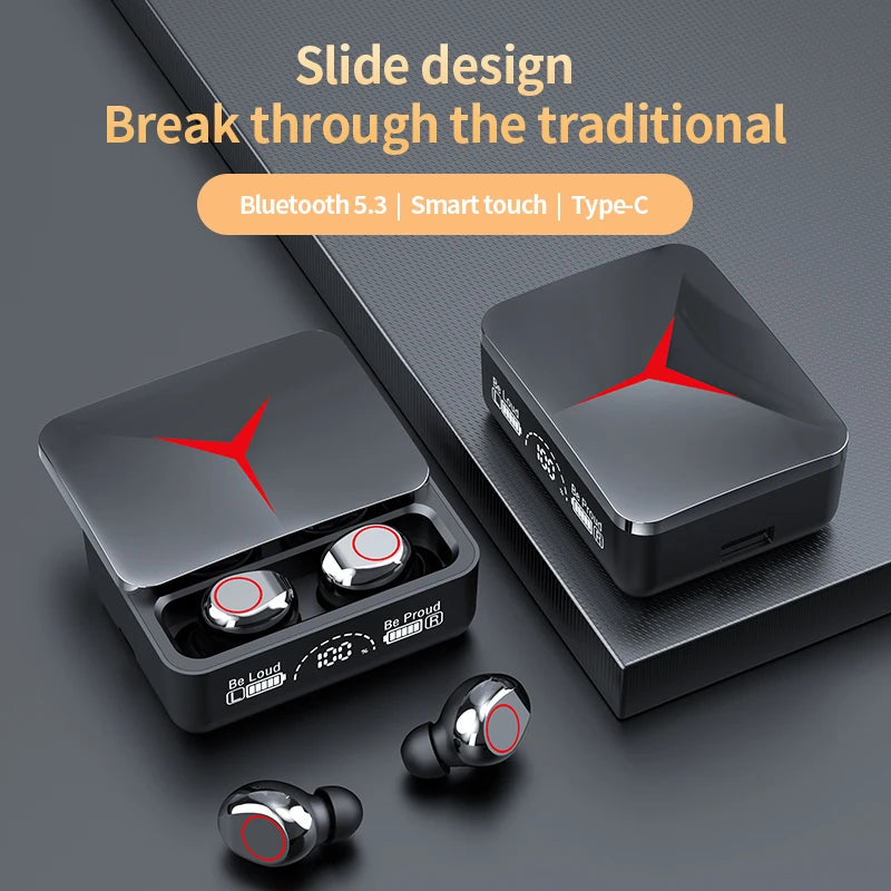 🎧 M90 TWS Touch Display Earphones Bluetooth Wireless Gaming | HiFi Ήχος | Noise-Cancelling Μικρόφωνο | Αθλητικά & Esports 🎮🎵