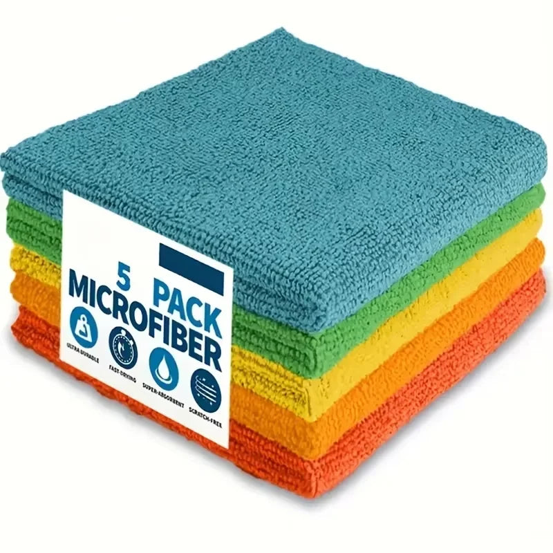 🧽✨ Microfiber Kitchen Towels – Απορροφητικά & Ανθεκτικά για Κάθε Καθαριότητα! ✨🧽 5/10/20pcs | Ultra-Fine Fiber | Soft & Stain-Removing Cloth Set