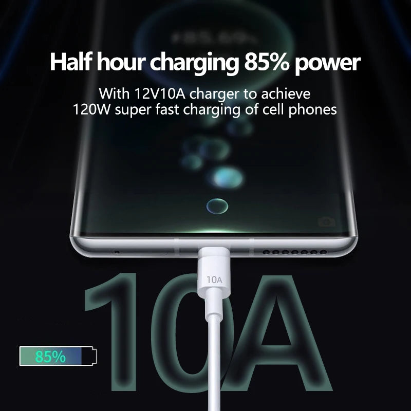 ⚡ 3PCS USB Type-C Καλώδιο 100W 10A – Super Fast Charging & Data Sync