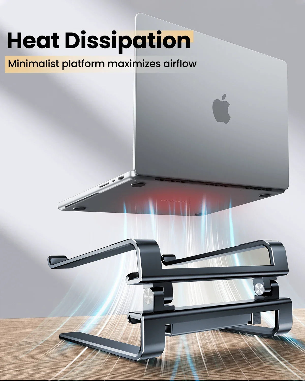 💻✨ Eary Aluminum Laptop Stand – Εργονομική Ρυθμιζόμενη Βάση Γραφείου 🎯