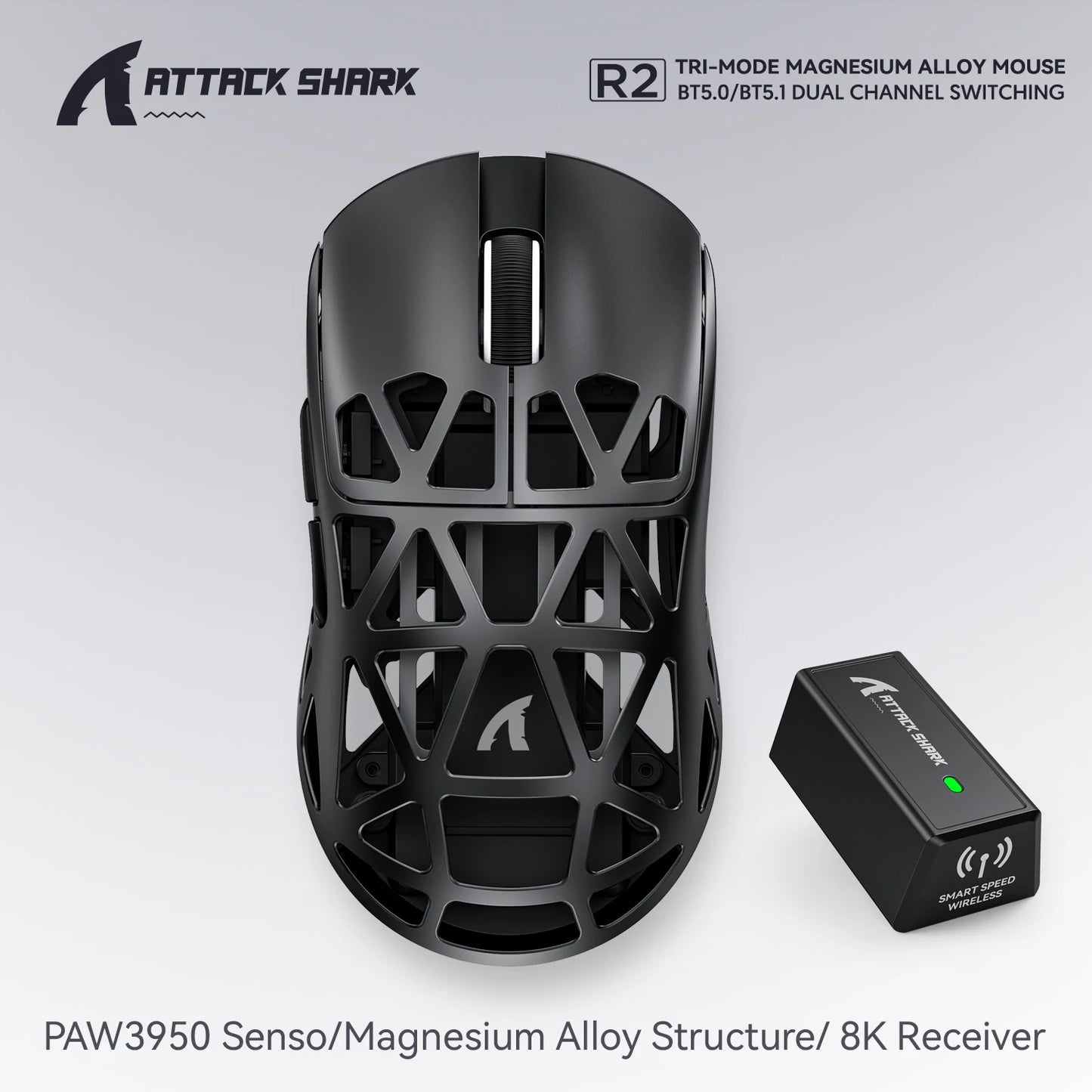 ⚔️ Attack Shark R2 Wireless Gaming Mouse – 8K Polling, 42.000 DPI, Magnesium Alloy 🖱️🔥 Hyperlight. Hyperspeed. Hyper-Precision. Το ultimate competitive mouse είναι εδώ.