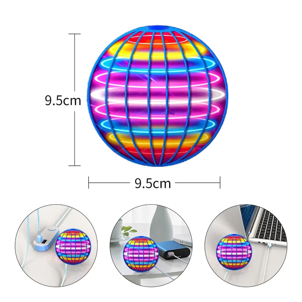 🌌✨ Flying Ball Boomerang Fly Orb Magic – LED Drone Hover Spinner 🎁