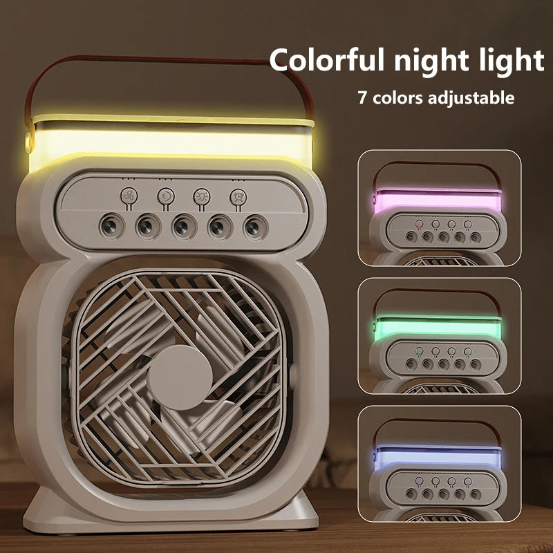 ❄️💧 3 σε 1 Υγραντήρας & Ανεμιστήρας με LED – Δροσιά, Ομίχλη & Ατμόσφαιρα σε Κάθε Χώρο! 💧❄️ 3-in-1 Humidifier Spray Fan