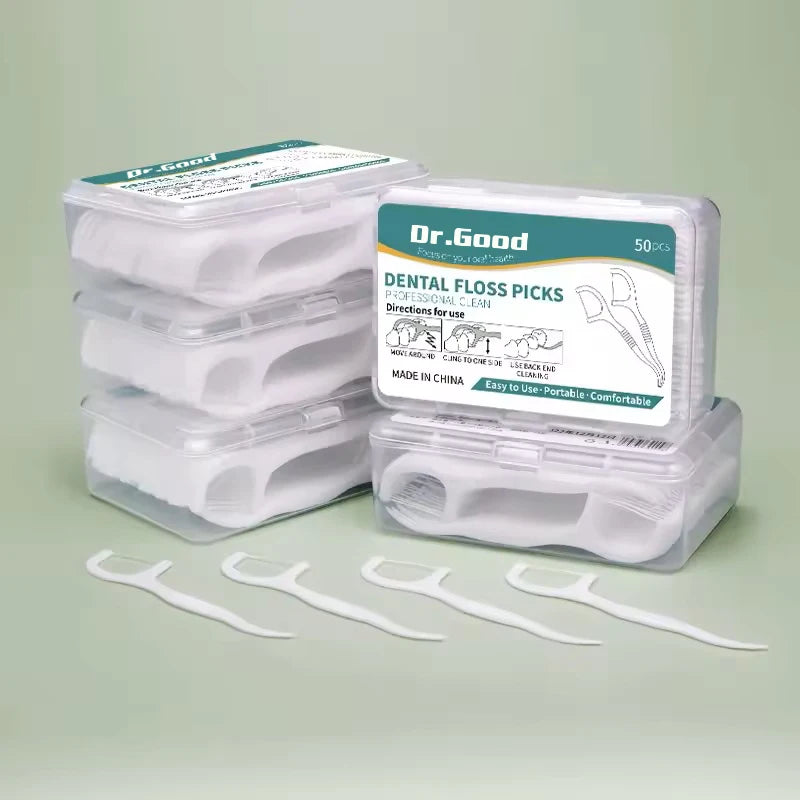 🦷 Dental Floss Sticks – 50/150/300/600/1000 Τεμάχια – Οδοντικό Νήμα Μίας Χρήσης για Στοματική Υγιεινή