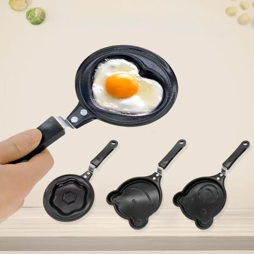 🍳 Δημιουργικό Μίνι Τηγάνι Ομελέτας – Καρδιά ❤️ Αστεράκι ⭐ Λουλούδι 🌸 & Βατραχάκι 🐸 | Αντικολλητικό Pancake/Egg Mold