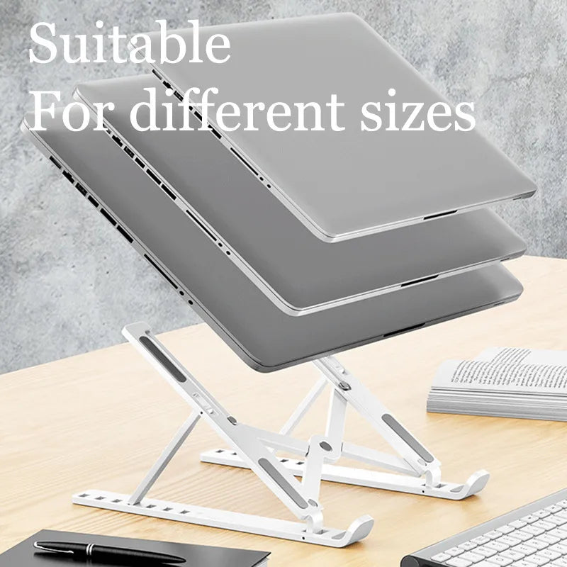 💻✨ Portable Foldable Laptop Stand – ABS Αναδιπλούμενη Βάση με Ρυθμιζόμενο Ύψος 🎯