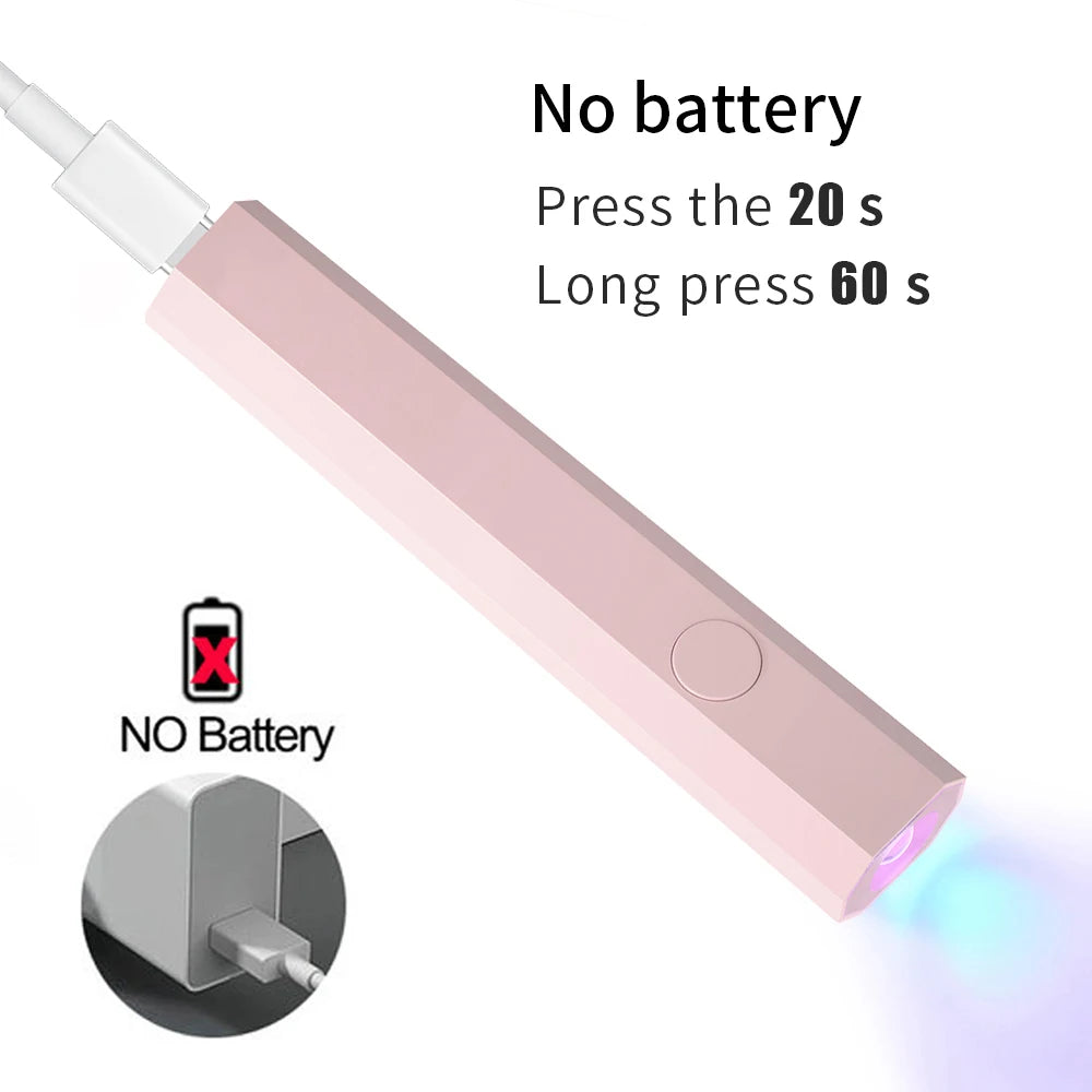 💅💡 YIKOOLIN Mini Handheld UV Nail Lamp – Επαγγελματική Φορητή Λάμπα Νυχιών για Γρήγορο Στέγνωμα Gel Polish
