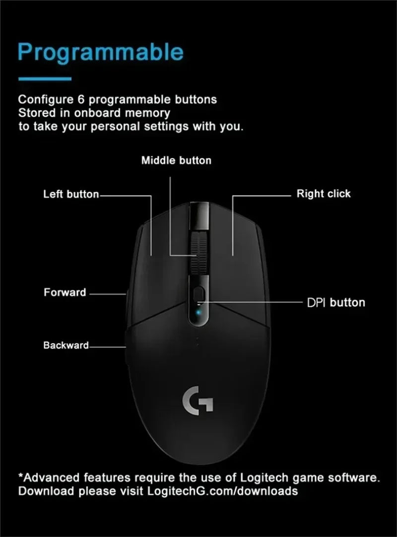 🎮⚡ Logitech G304 LIGHTSPEED – Ασύρματο Gaming Ποντίκι με HERO 12K Sensor & 6 Κουμπιά 🔫 Ελαφρύ, πανίσχυρο και ταχύτατο – για gamers που απαιτούν ανταπόκριση επιπέδου wired χωρίς τα καλώδια.