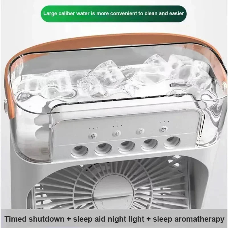 ❄️🌬️ 3 σε 1 Φορητό Air Cooler – Δροσιά, Φως & Άνεση στο Σπίτι! 🌬️❄️ Mini Air Conditioner | Fan + Humidifier + LED Night Light | Household Portable