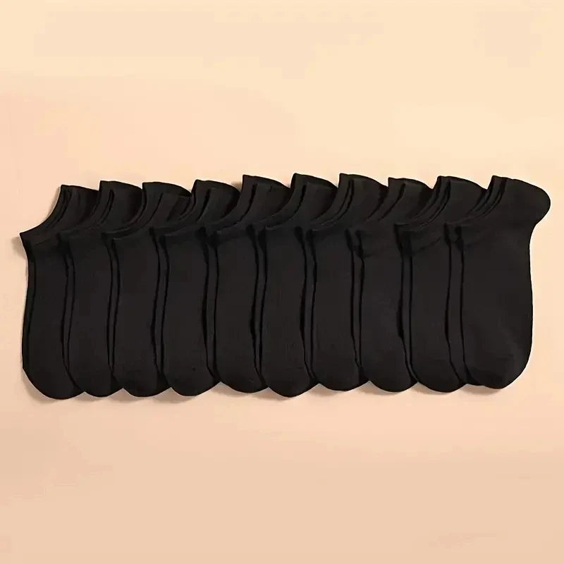 🧦👌 Unisex Boat Socks – Αόρατη Άνεση με Δροσιά & Στυλ! 👌🧦 10 Ζευγάρια | Solid Color | Breathable & Odorproof