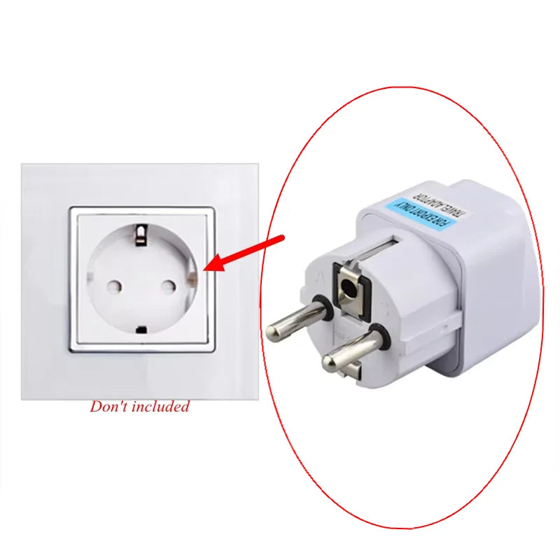 Universal Plug Adapter 🌍🔌 | US/UK/AU to EU 🇺🇸➡️🇪🇺 | 2-Pin Power Converter ⚡ | Travel Charger ✅