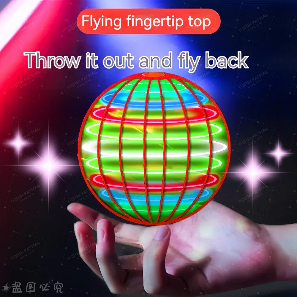 🌌✨ Flying Ball Boomerang Fly Orb Magic – LED Drone Hover Spinner 🎁