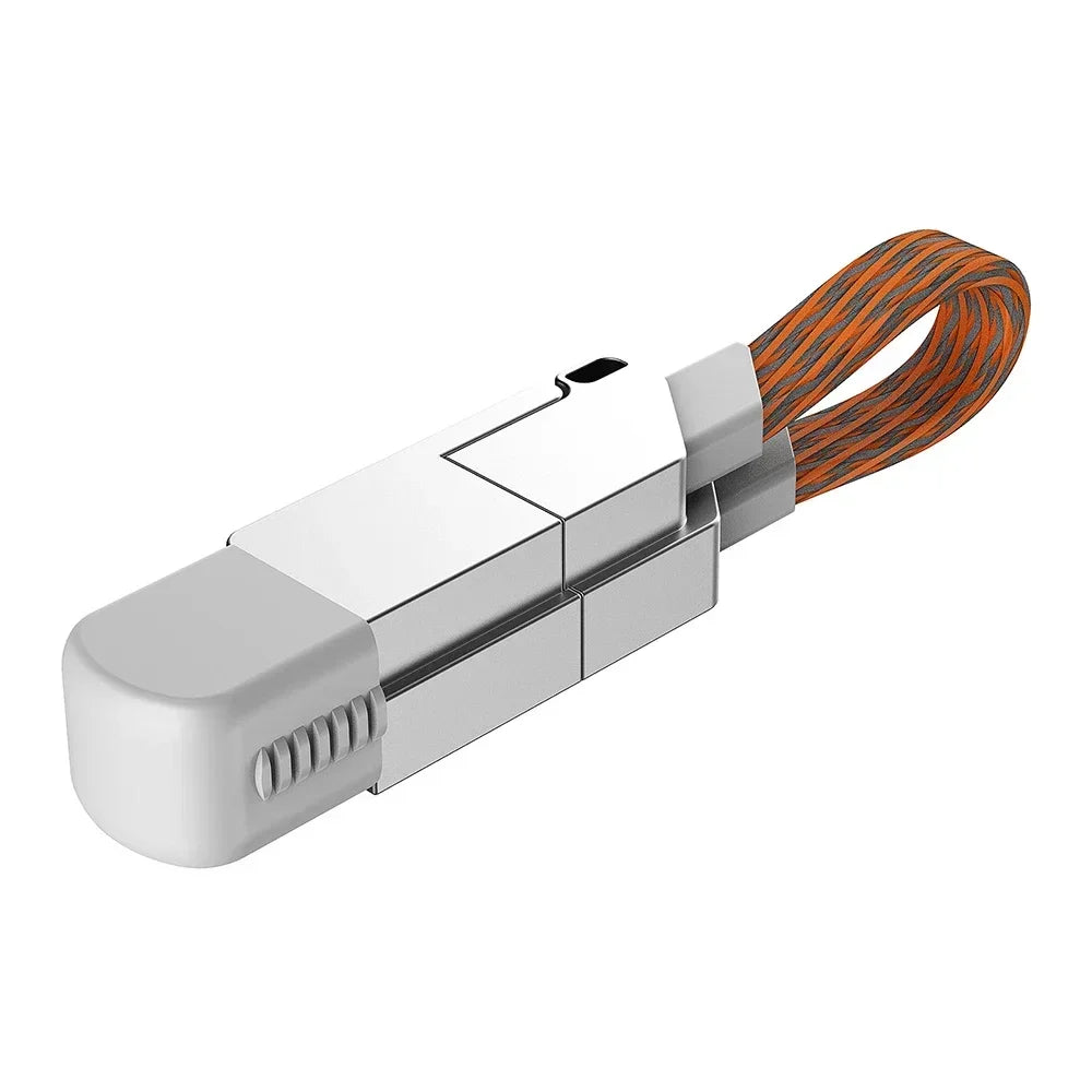 🔌✨ Multi Charging Cable 4-in-1 – Fast PD 60W | Magnetic | Keyring Design Η πιο έξυπνη λύση για ταξίδια & καθημερινότητα! 🌍🔋
