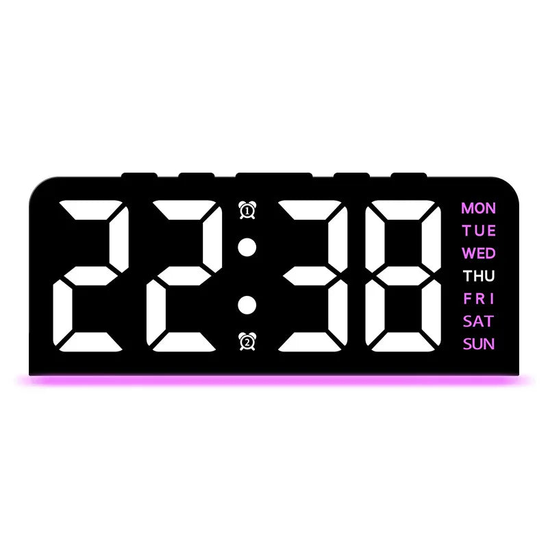 ⏰ Digital LED Alarm Clock – Ψηφιακό Ρολόι Ξυπνητήρι με Ημερομηνία, Διπλό Συναγερμό, Φωτεινότητα & Night Light | Minimal Design για Κρεβατοκάμαρα & Γραφείο