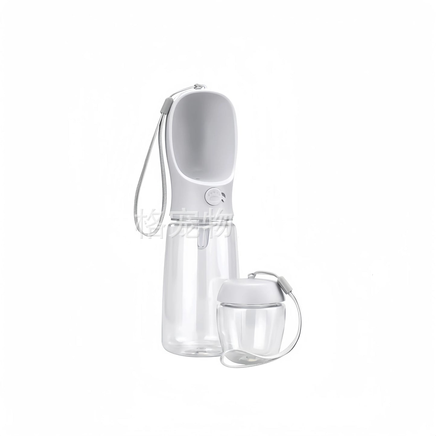Portable Pet Water Bottle 🐾💧 | Food Dispenser Included 🥣 | Travel-Friendly 🚗 | Food Grade Material ✅
