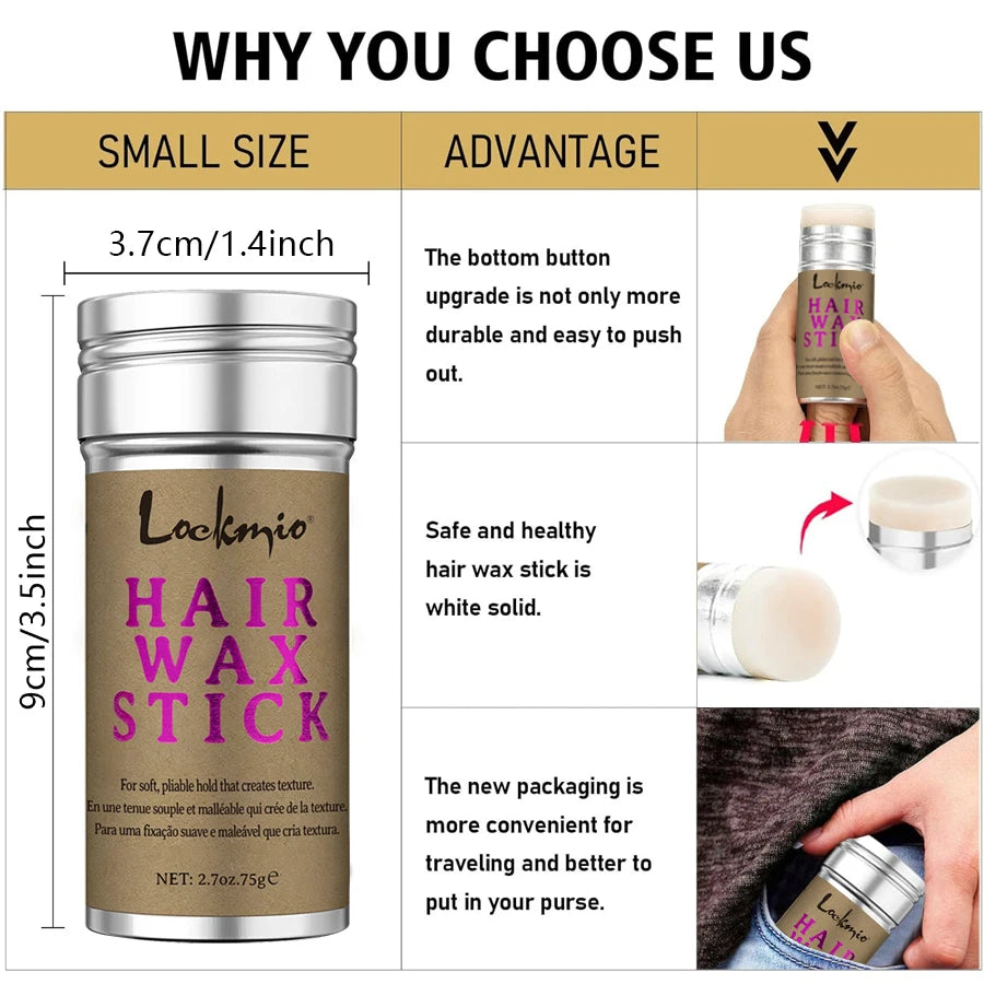 💇♀️✨ LOCKMIO Hair Wax Stick – Κατά του Frizz & για Τέλειο Styling 🎯