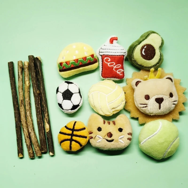 Catnip Toy Set 🐱🧸 | With Catmint 🌿 | Plush Chew Toys for Kittens 😻 | Scented & Teeth Grinding 🦷 | Fun & Relaxation ✅