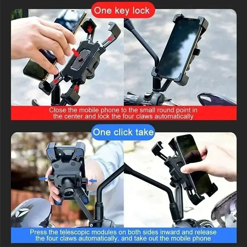 🚴♂️📱 Motorcycle & Bike Phone Mount – 360° Περιστρεφόμενη Βάση Κινητού για Ποδήλατο & Μοτοσυκλέτα 🛵