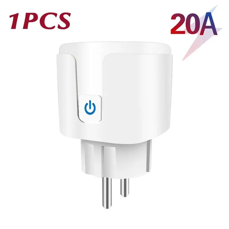 🔌📱 Smart Plug WiFi Socket EU 16A/20A – Έξυπνη Πρίζα με Power Monitor, Timer & Voice Control ⚡ Συμβατή με Alexa & Google Home (Tuya Smart Life App)