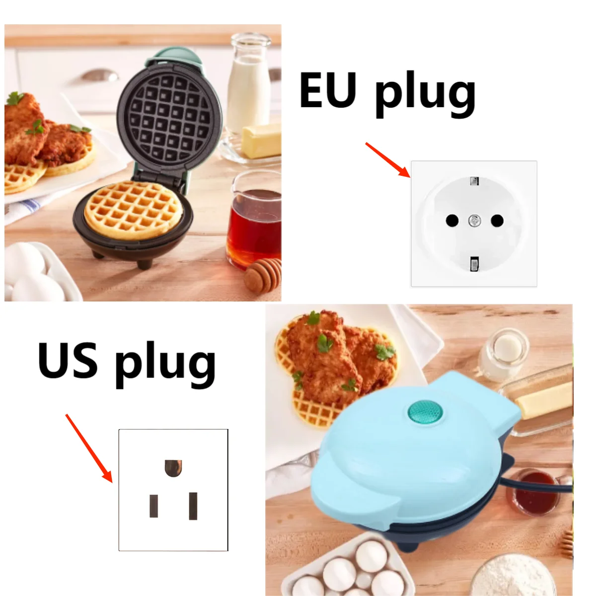 🧇✨ Mini Waffle Maker – Πολυλειτουργική Ηλεκτρική Συσκευή για Βάφλες, Τοστ & Κέικ 🍓 Απόλαυσε τέλειες βάφλες και σνακ στο λεπτό – ιδανικό για μικρές κουζίνες & φοιτητικά σπίτια!