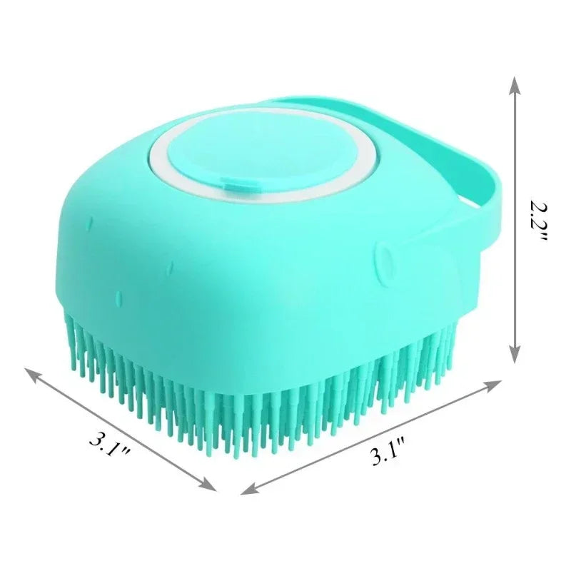 🛁🐾 Pet Shampoo Brush with Dispenser – Σιλικονούχα Βούρτσα Μασάζ & Σαπουνίσματος για Σκύλους & Γάτες 🧴🐶 2 σε 1: Απαλό μασάζ & καθαρισμός με δοχείο σαμπουάν – για άνετο και απολαυστικό μπάνιο!
