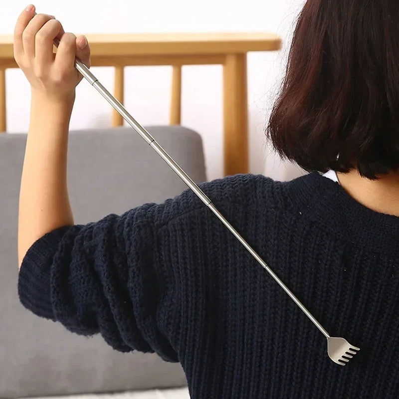 ✨ Practical Telescopic Pocket Scratching Massage Kit – Ανοξείδωτο Επεκτεινόμενο Scratcher Χεριού με Pen Clip 🖊️🖐️