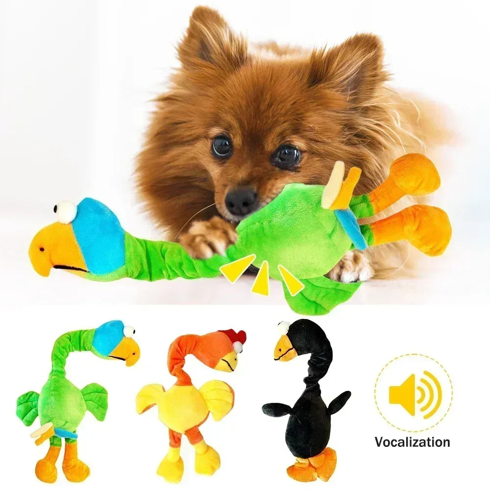 Screaming Chicken Dog Toy 🐔🔊 | Plush & Squeaky 🧸 | Bite-Resistant Chew Toy 💪 | For Puppies & Small Dogs 🐶