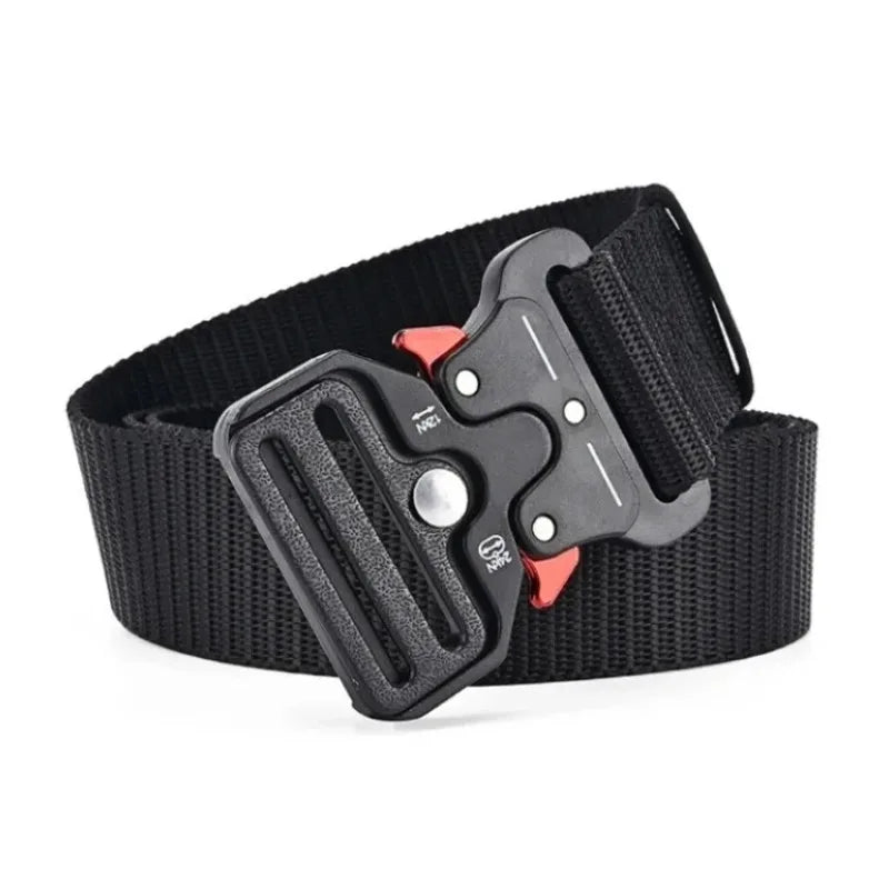 🎒🪖 Men’s Outdoor Multi-Function Belt – Hybrid Canvas/Nylon Tactical Ζώνη με Ανθεκτική Αγκράφα