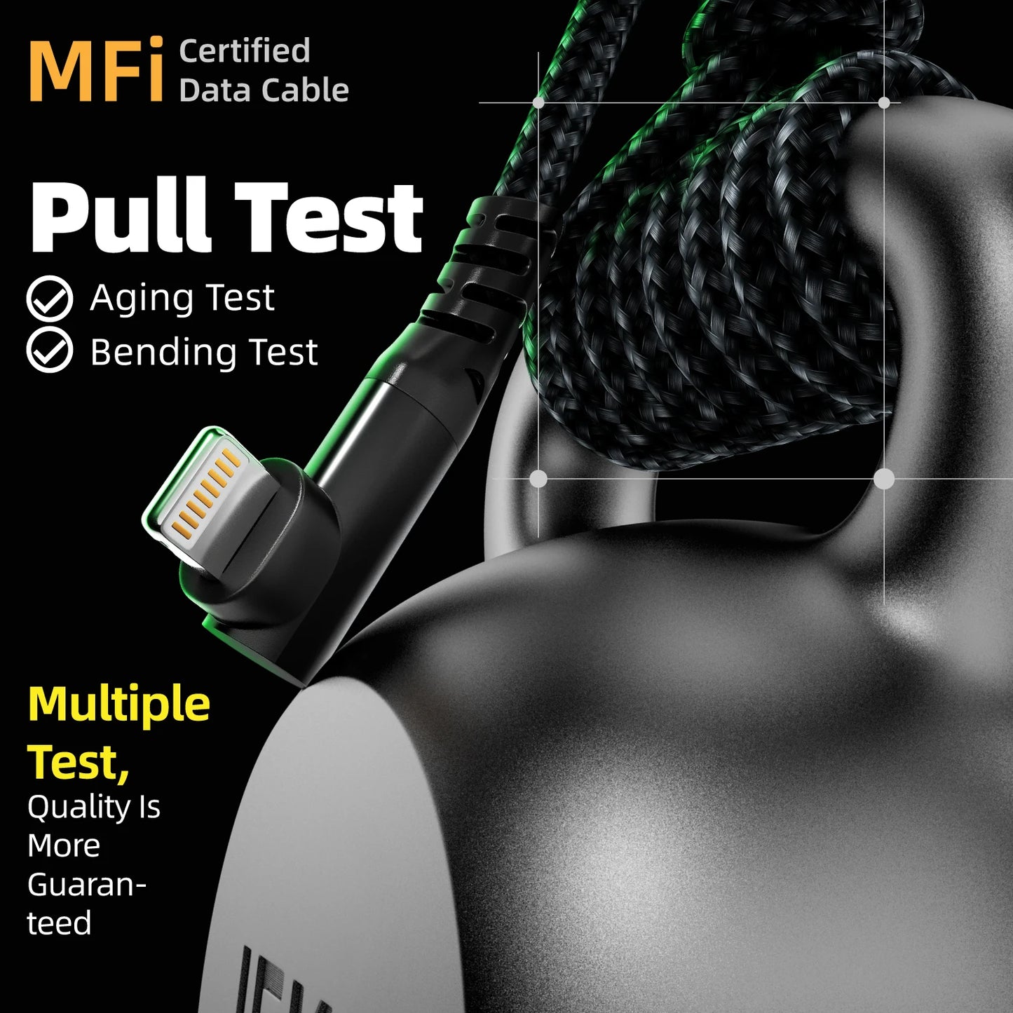 ⚡📱 90° Lightning Cable MFi Certified – Δεξιάς Γωνίας Φορτιστής για iPhone 14/13/12 🎯