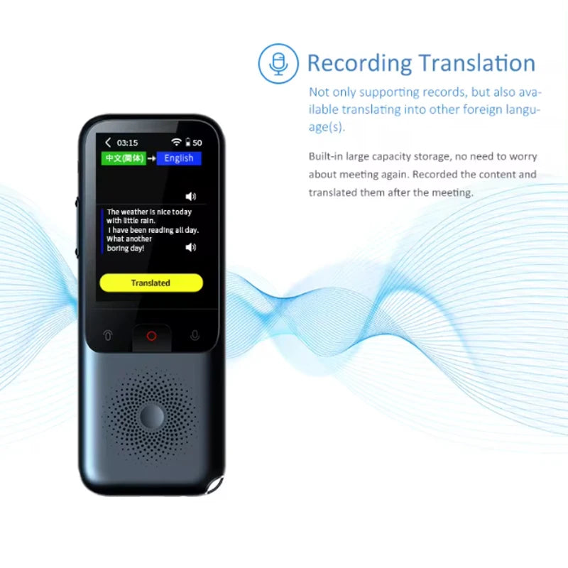 🌍 T11 Portable Audio Translator – 138 Γλώσσες, Online & Offline