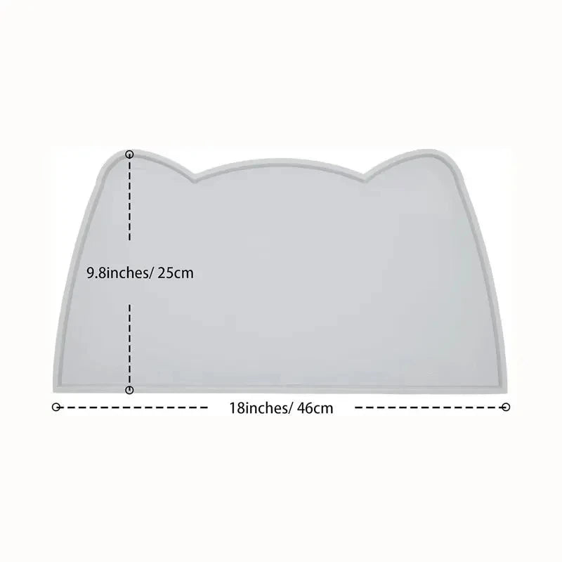 🐾🍽️ Food Grade Silicone Cat Mat – Αντιολισθητικό & Αδιάβροχο Pad Σίτισης 🧼💧 Καθαρό πάτωμα, χαρούμενο κατοικίδιο – για κάθε γεύμα!
