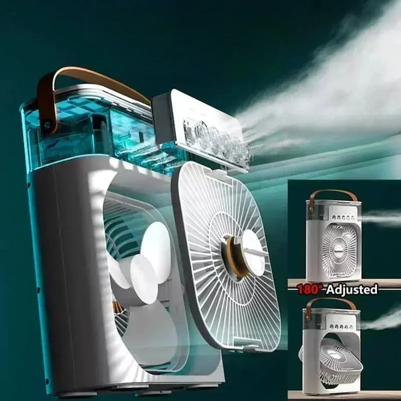 ❄️💨 3 σε 1 Φορητό Air Cooler – Ανεμιστήρας, Υγραντήρας & LED Night Light! 💨❄️ Portable Humidifier Fan Air Conditioner