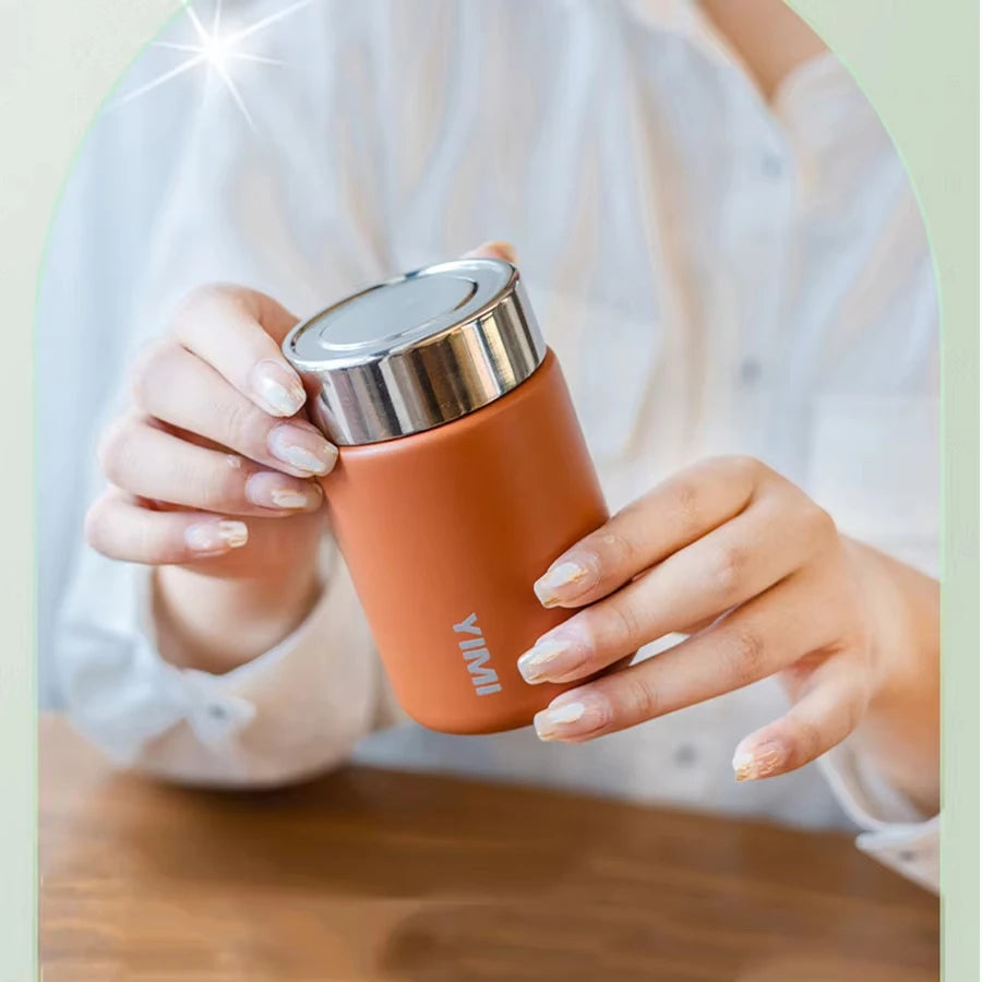 ☕🥤 Mini Θερμός 230ml | Ανοξείδωτο Ατσάλι | Cute Pocket Thermos | Καφές – Ροφήματα – Ταξίδι – Γραφείο