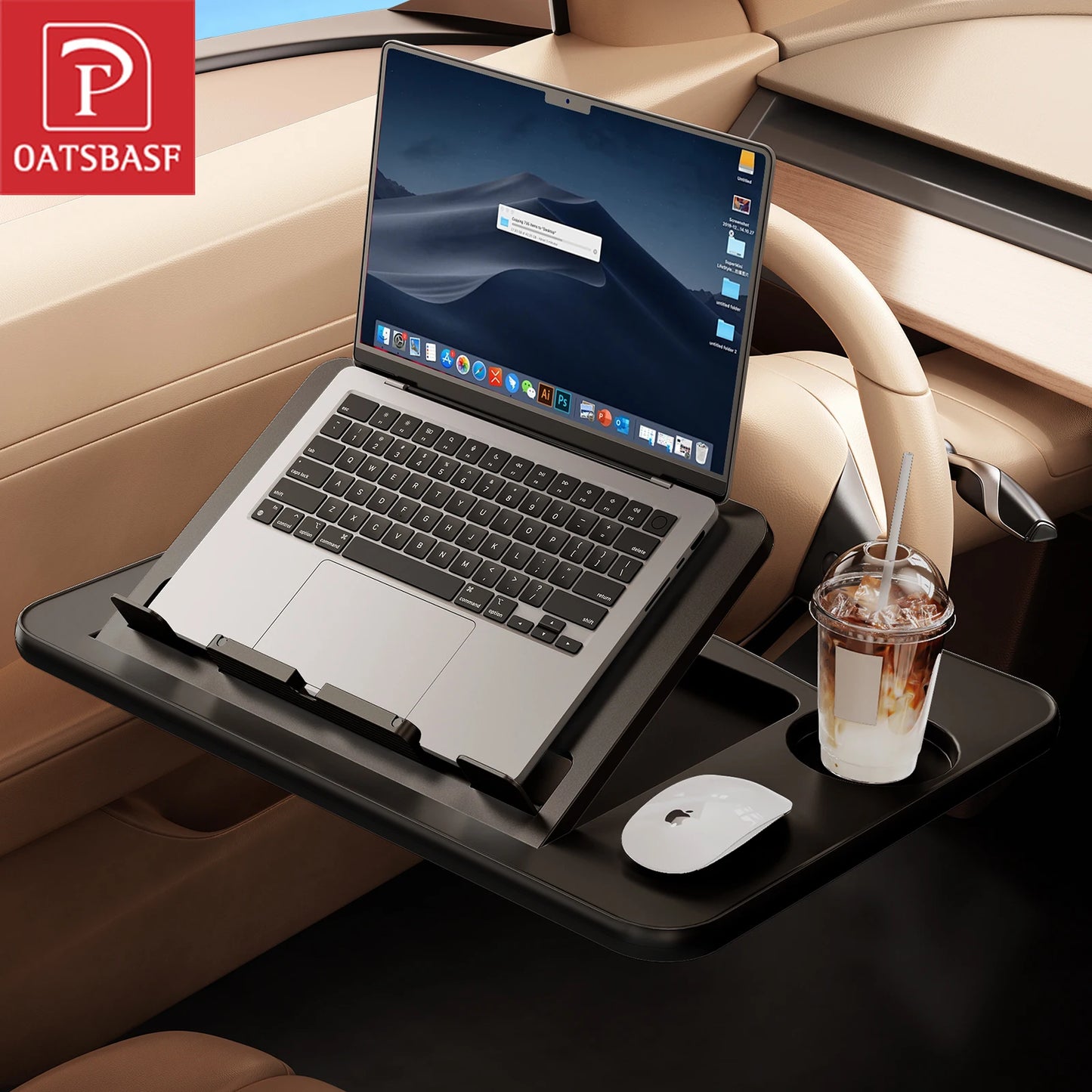 🚗💻 Oatsbasf Car Laptop Desk – Φορητό & Αναδιπλούμενο Τραπέζι για Τιμόνι 🎯