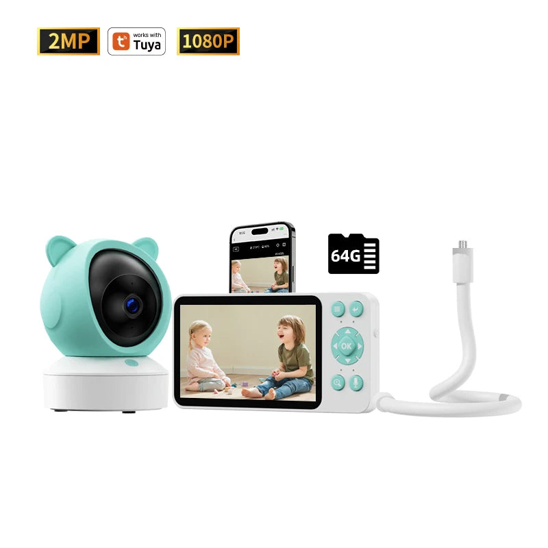 🍼📹 Danmini 2.4G 5” Baby Monitor με Tuya App & 1080P Κάμερα Η απόλυτη λύση για γονείς που θέλουν ασφάλεια, ηρεμία & άμεση επικοινωνία με το μωρό τους 💖