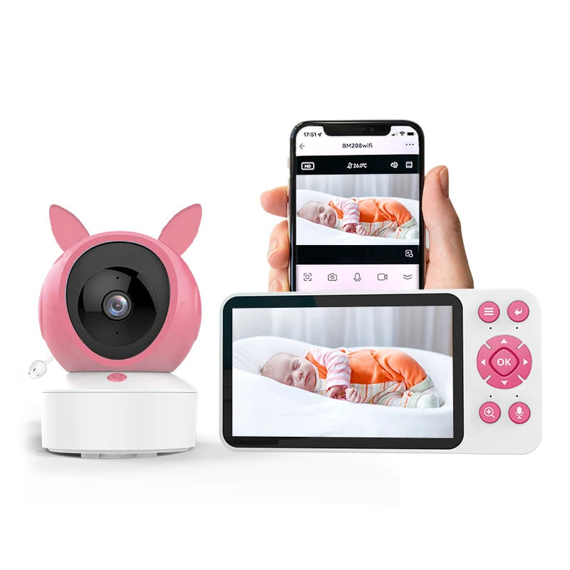 📹👶 DANMINI 5” – TuyaAPP Baby Monitor με Ασφάλεια & PTZ Κάμερα Η απόλυτη λύση για ήσυχους και ασφαλείς γονείς – δες το μωρό σου από παντού! 🍼💖