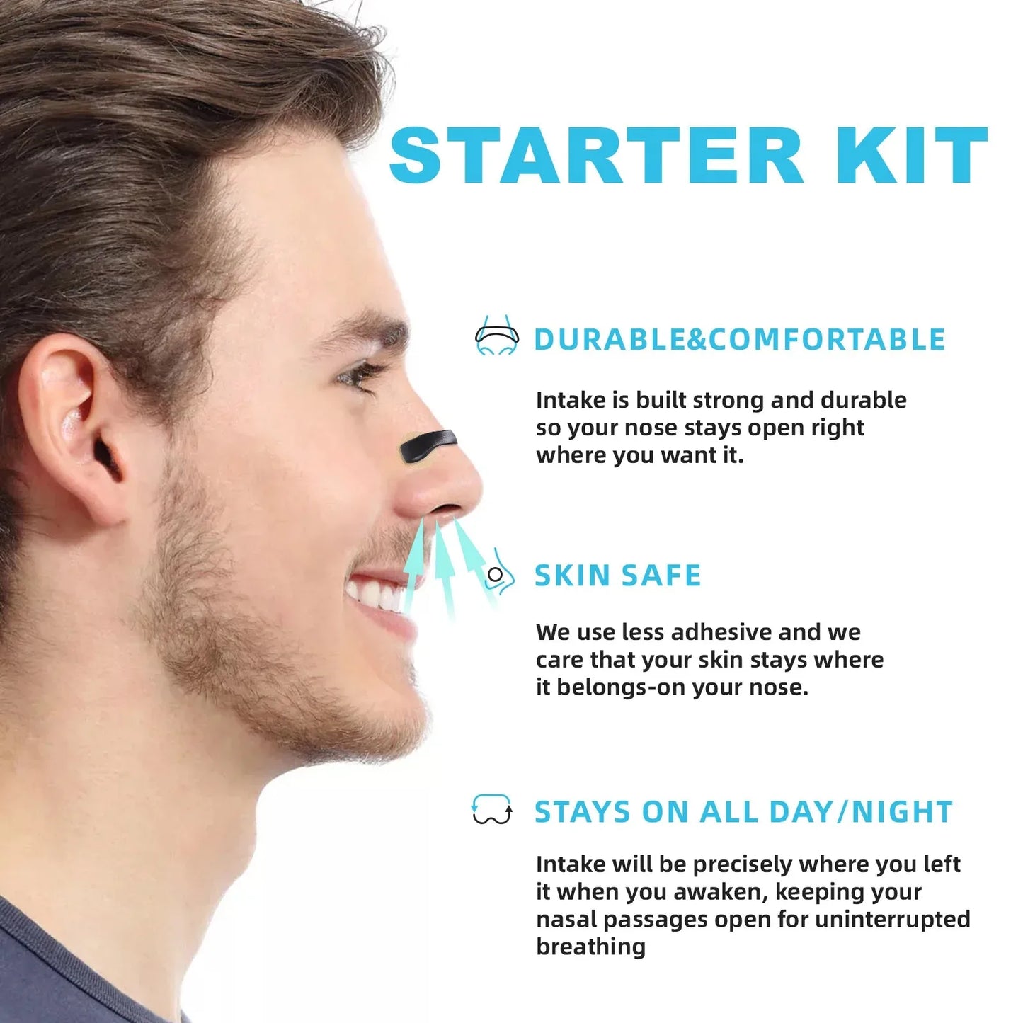 👃✨ Magnetic Nose Strips – Καλύτερη Αναπνοή & Ήσυχος Ύπνος! ✨😴 Anti-Snoring Nose Clip | Breathing Dilator | Sports & Sleep Aid