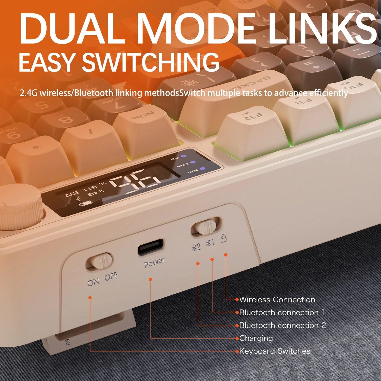 ⌨️🖱️ FREEWOLF M96 Wireless Keyboard & Mouse Set – Smart Screen, Dual Mode, Multi-Device & Εργονομία σε νέα διάσταση! 🔥💡
