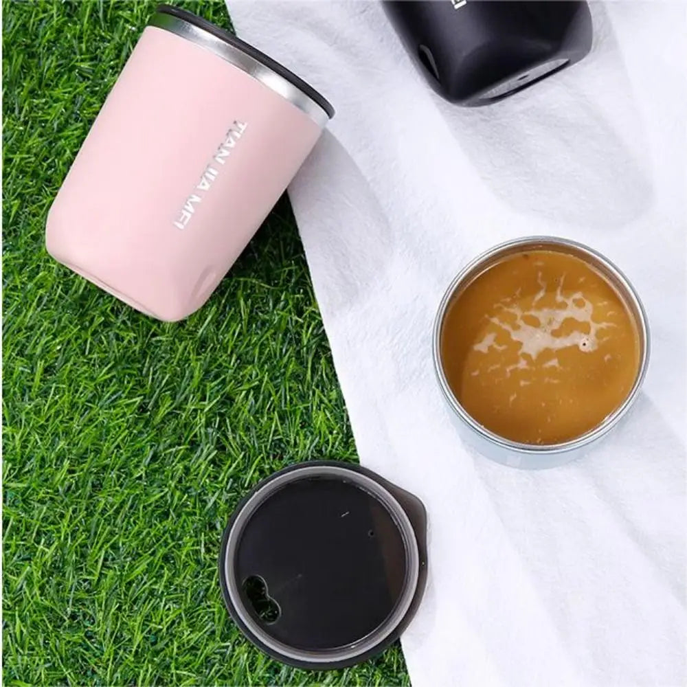 ☕ 300ml Θερμός Κούπα Καφέ | 304 Stainless Steel Double Layer Thermal Mug – Leakproof Travel Cup with Lid